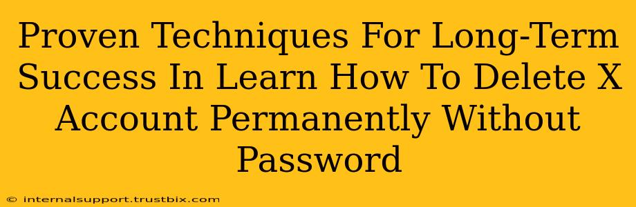 Proven Techniques For Long-Term Success In Learn How To Delete X Account Permanently Without Password