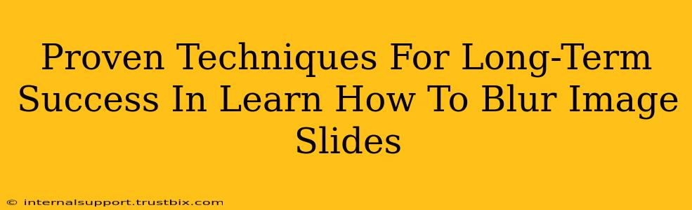 Proven Techniques For Long-Term Success In Learn How To Blur Image Slides