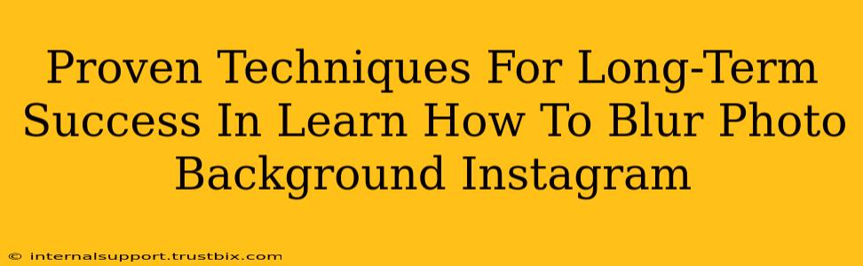 Proven Techniques For Long-Term Success In Learn How To Blur Photo Background Instagram