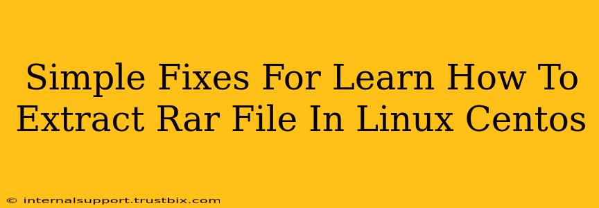 Simple Fixes For Learn How To Extract Rar File In Linux Centos