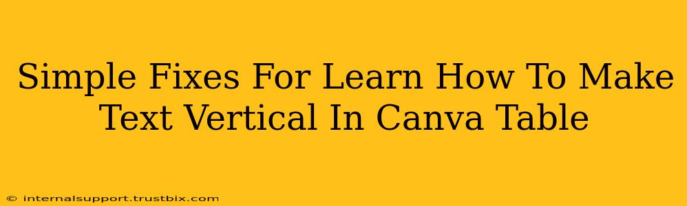Simple Fixes For Learn How To Make Text Vertical In Canva Table