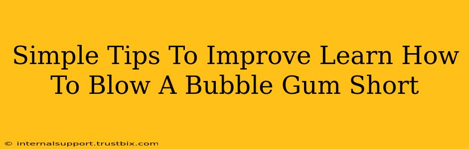 Simple Tips To Improve Learn How To Blow A Bubble Gum Short