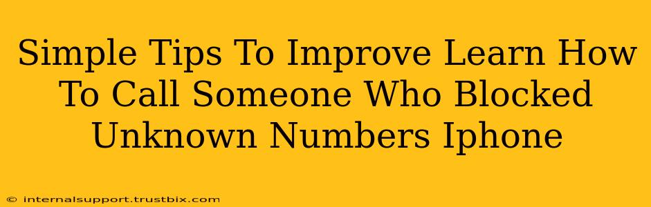 Simple Tips To Improve Learn How To Call Someone Who Blocked Unknown Numbers Iphone