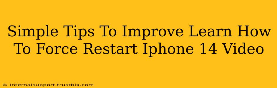 Simple Tips To Improve Learn How To Force Restart Iphone 14 Video