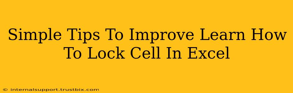 Simple Tips To Improve Learn How To Lock Cell In Excel