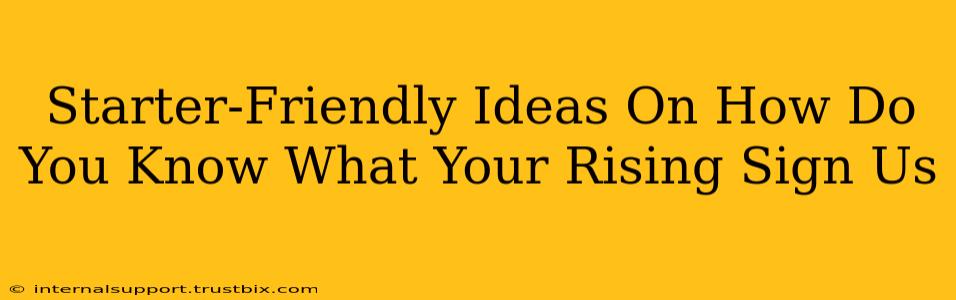 Starter-Friendly Ideas On How Do You Know What Your Rising Sign Us