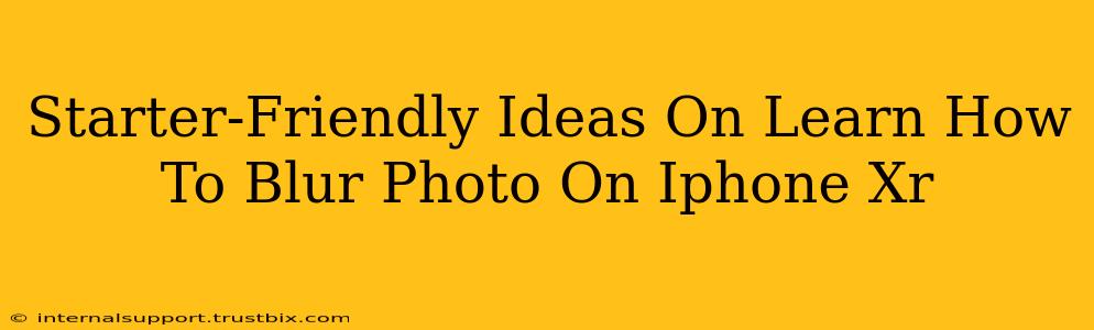 Starter-Friendly Ideas On Learn How To Blur Photo On Iphone Xr