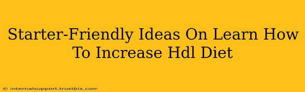 Starter-Friendly Ideas On Learn How To Increase Hdl Diet