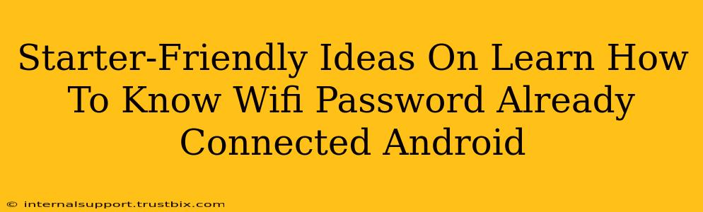 Starter-Friendly Ideas On Learn How To Know Wifi Password Already Connected Android