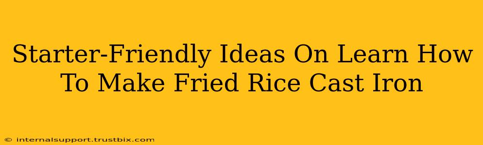 Starter-Friendly Ideas On Learn How To Make Fried Rice Cast Iron