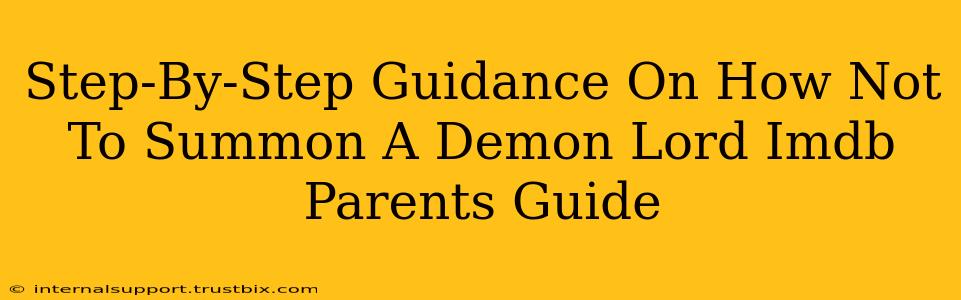 Step-By-Step Guidance On How Not To Summon A Demon Lord Imdb Parents Guide