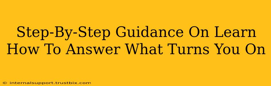 Step-By-Step Guidance On Learn How To Answer What Turns You On