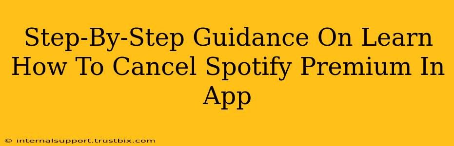 Step-By-Step Guidance On Learn How To Cancel Spotify Premium In App