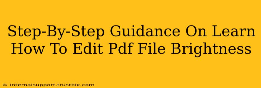 Step-By-Step Guidance On Learn How To Edit Pdf File Brightness