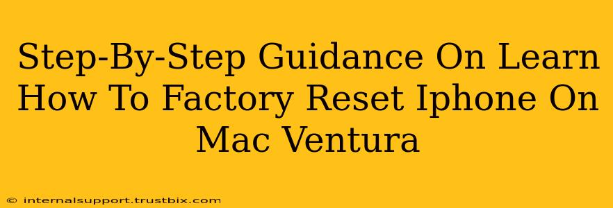 Step-By-Step Guidance On Learn How To Factory Reset Iphone On Mac Ventura