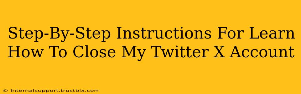 Step-By-Step Instructions For Learn How To Close My Twitter X Account