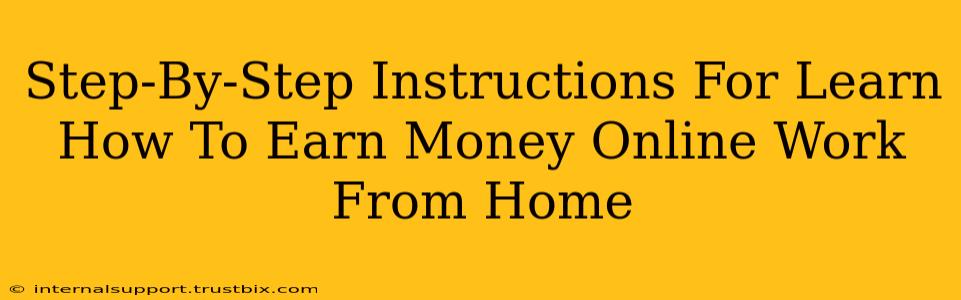 Step-By-Step Instructions For Learn How To Earn Money Online Work From Home