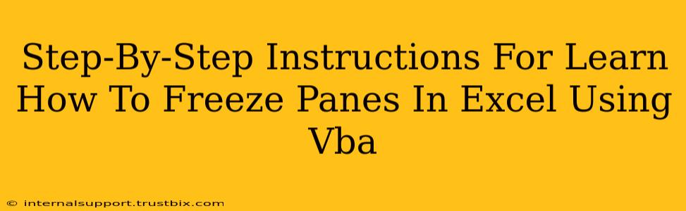 Step-By-Step Instructions For Learn How To Freeze Panes In Excel Using Vba