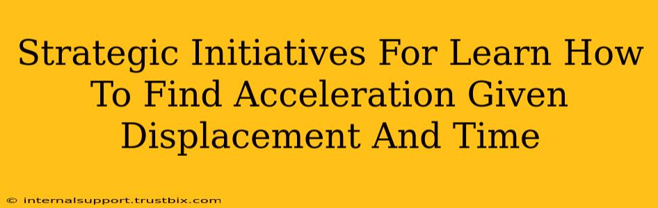 Strategic Initiatives For Learn How To Find Acceleration Given Displacement And Time