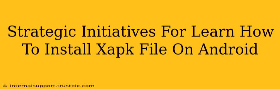 Strategic Initiatives For Learn How To Install Xapk File On Android