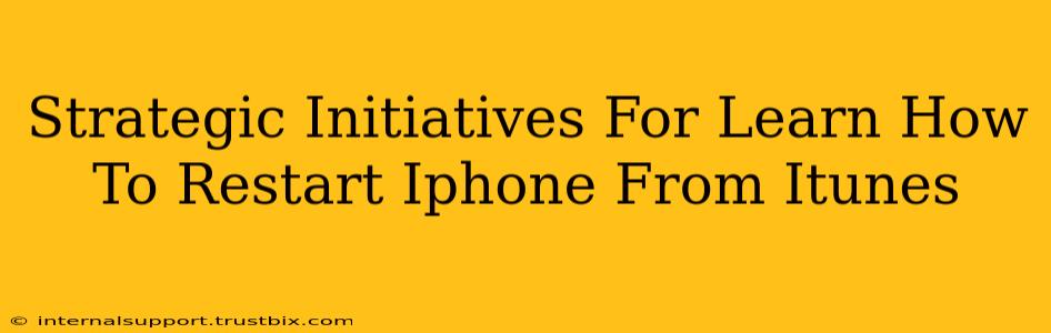 Strategic Initiatives For Learn How To Restart Iphone From Itunes