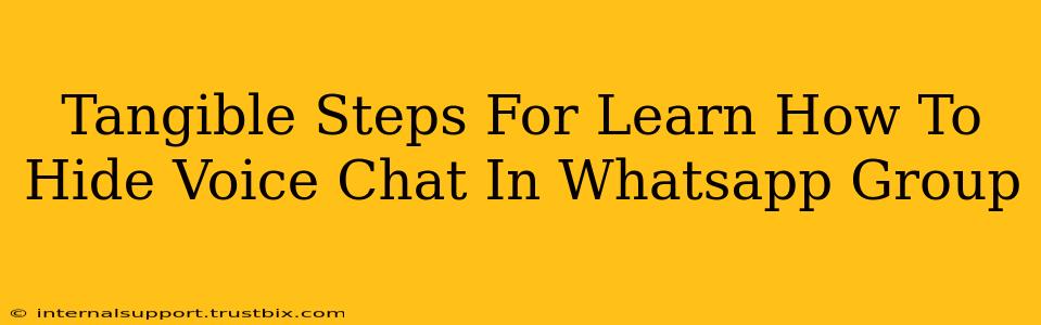 Tangible Steps For Learn How To Hide Voice Chat In Whatsapp Group