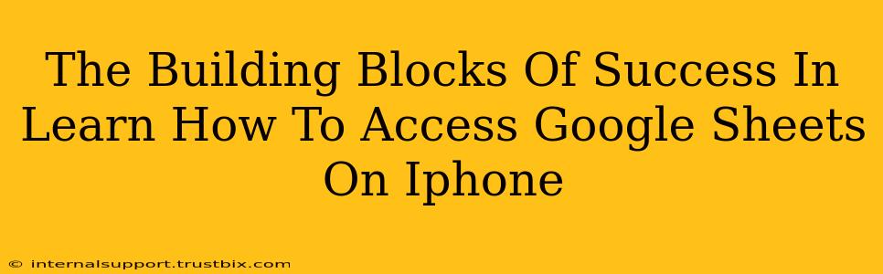 The Building Blocks Of Success In Learn How To Access Google Sheets On Iphone