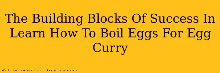 The Building Blocks Of Success In Learn How To Boil Eggs For Egg Curry