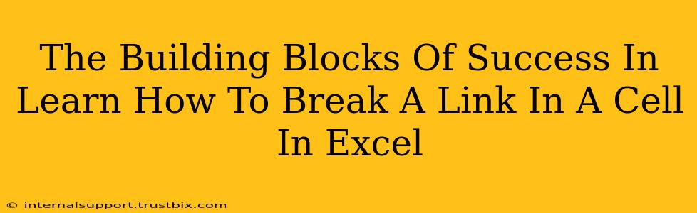 The Building Blocks Of Success In Learn How To Break A Link In A Cell In Excel