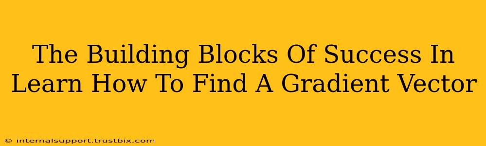 The Building Blocks Of Success In Learn How To Find A Gradient Vector