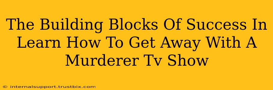 The Building Blocks Of Success In Learn How To Get Away With A Murderer Tv Show