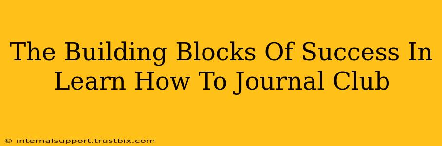 The Building Blocks Of Success In Learn How To Journal Club