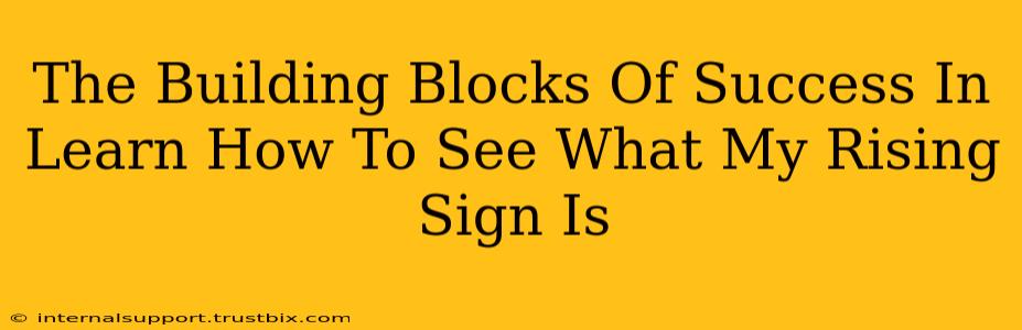 The Building Blocks Of Success In Learn How To See What My Rising Sign Is