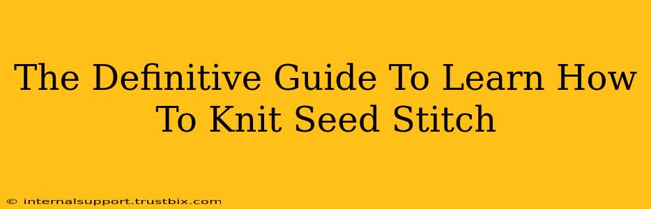 The Definitive Guide To Learn How To Knit Seed Stitch