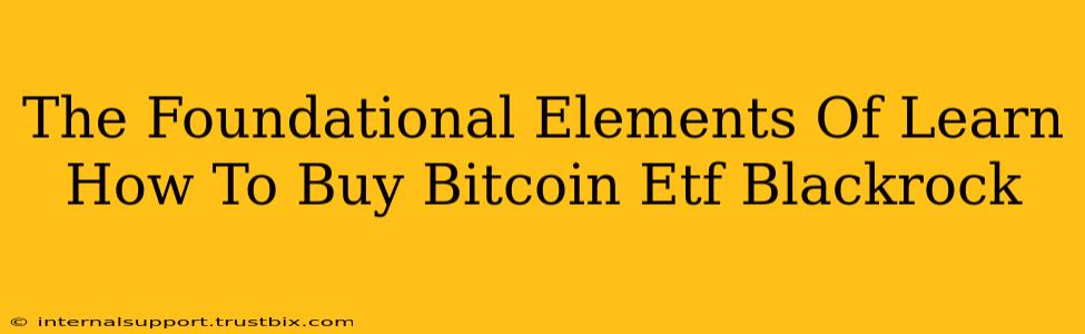 The Foundational Elements Of Learn How To Buy Bitcoin Etf Blackrock