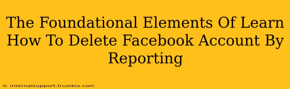 The Foundational Elements Of Learn How To Delete Facebook Account By Reporting