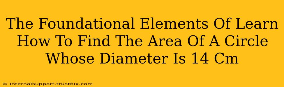 The Foundational Elements Of Learn How To Find The Area Of A Circle Whose Diameter Is 14 Cm