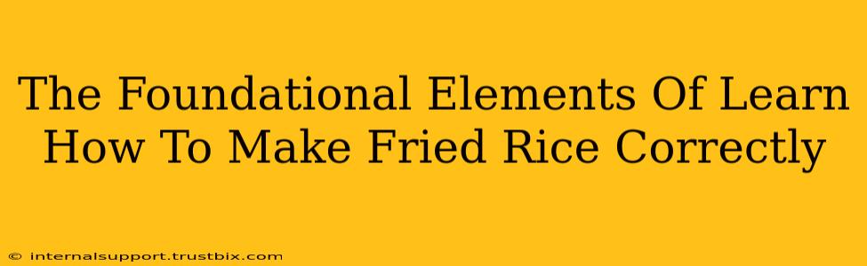 The Foundational Elements Of Learn How To Make Fried Rice Correctly