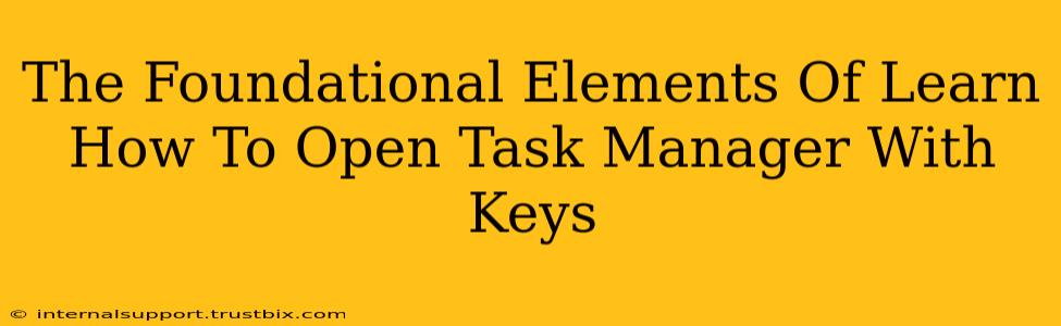 The Foundational Elements Of Learn How To Open Task Manager With Keys