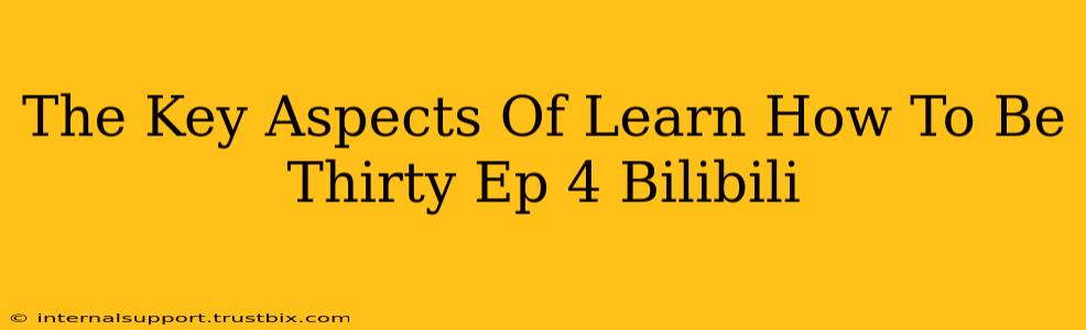 The Key Aspects Of Learn How To Be Thirty Ep 4 Bilibili