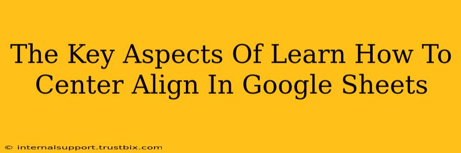 The Key Aspects Of Learn How To Center Align In Google Sheets