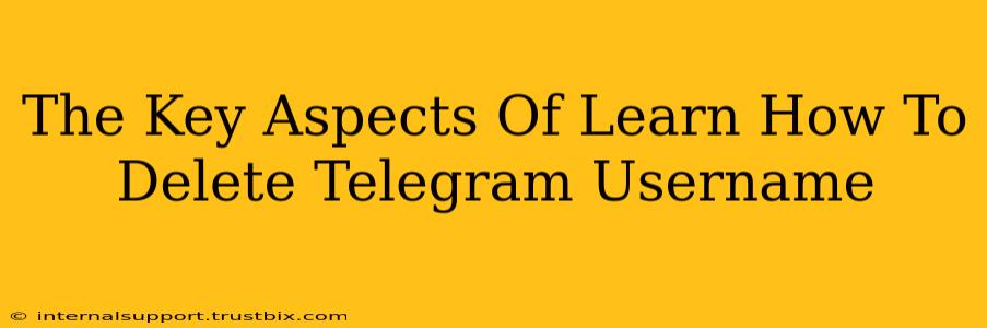 The Key Aspects Of Learn How To Delete Telegram Username