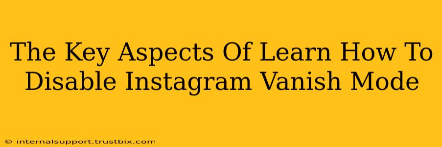 The Key Aspects Of Learn How To Disable Instagram Vanish Mode