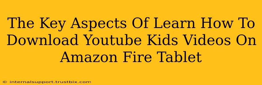 The Key Aspects Of Learn How To Download Youtube Kids Videos On Amazon Fire Tablet