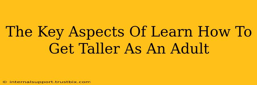 The Key Aspects Of Learn How To Get Taller As An Adult