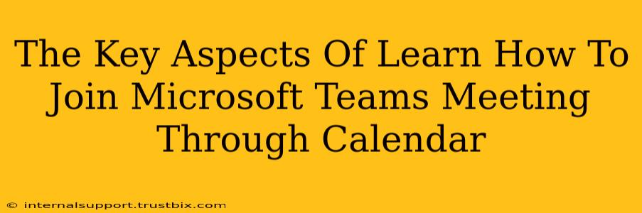 The Key Aspects Of Learn How To Join Microsoft Teams Meeting Through Calendar