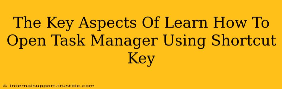 The Key Aspects Of Learn How To Open Task Manager Using Shortcut Key