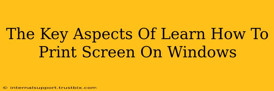 The Key Aspects Of Learn How To Print Screen On Windows