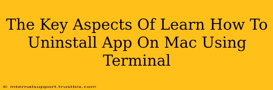 The Key Aspects Of Learn How To Uninstall App On Mac Using Terminal