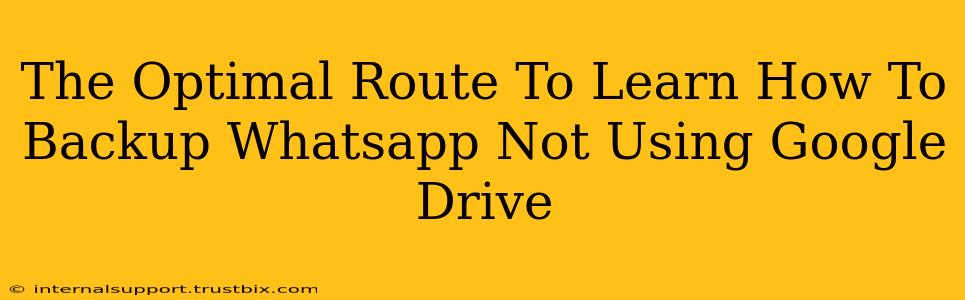 The Optimal Route To Learn How To Backup Whatsapp Not Using Google Drive